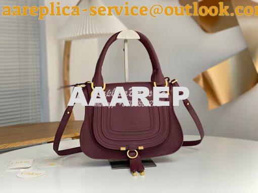 Replica Chloe Marcie Medium Satchel Bag Wine