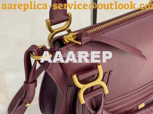 Replica Chloe Marcie Medium Satchel Bag Wine 4