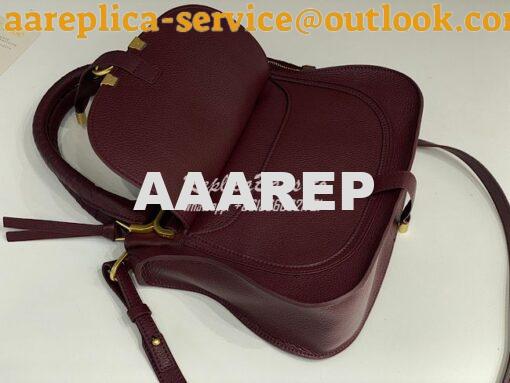 Replica Chloe Marcie Medium Satchel Bag Wine 6