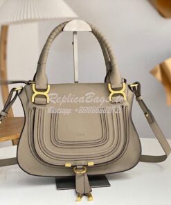 Replica Chloe Marcie Medium Satchel Bag Grey