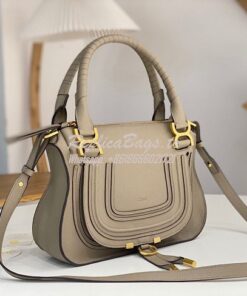 Replica Chloe Marcie Medium Satchel Bag Grey 2