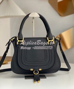 Replica Chloe Marcie Medium Satchel Bag Black