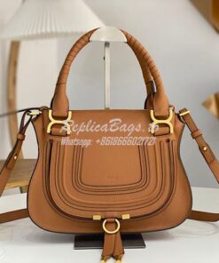 Replica Chloe Marcie Medium Satchel Bag Caramel