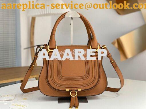 Replica Chloe Marcie Medium Satchel Bag Caramel