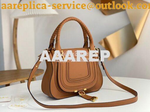 Replica Chloe Marcie Medium Satchel Bag Caramel 2