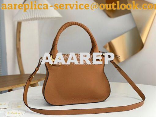 Replica Chloe Marcie Medium Satchel Bag Caramel 9