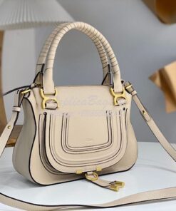 Replica Chloe Marcie Medium Satchel Bag Off White 2