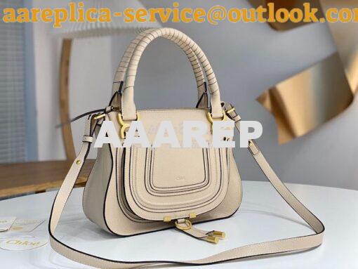 Replica Chloe Marcie Medium Satchel Bag Off White 2