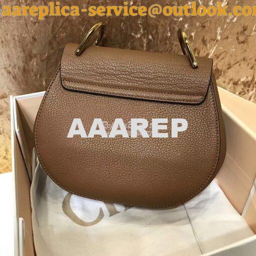 Replica Chloe Drew Shoulder Bag in Grained Lambskin Brown 8