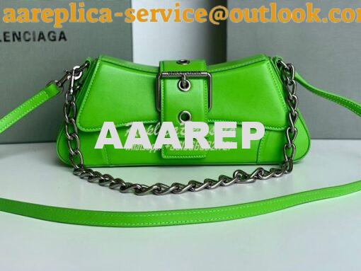 Replica Balenciaga Lindsay Small Shoulder Bag With Strap 7011412 Green 2