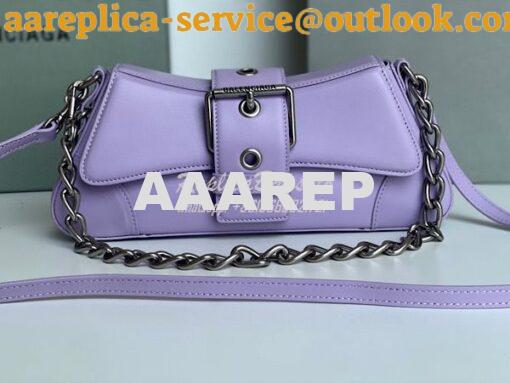 Replica Balenciaga Lindsay Small Shoulder Bag With Strap 7011412 Lilac 2