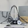 Replica Balenciaga Le Cagole XS Shoulder Bag White And Black Graffiti 15