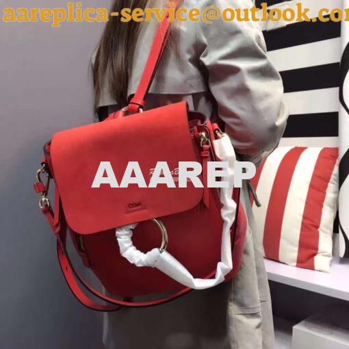 Replica Chloe Faye Backpack Red 2