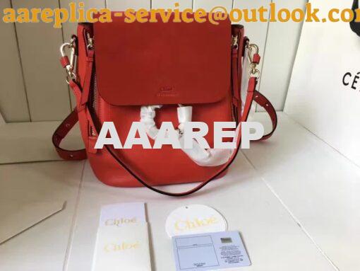 Replica Chloe Faye Backpack Red 5