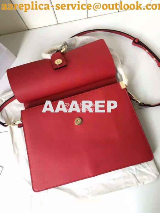 Replica Chloe Faye Shoulder Bag Smooth n Suede Calfskin Red 7