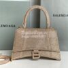 Replica Balenciaga Hourglass Top Handle Bag in Pink Suede Calfskin wit 16