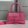 Replica Balenciaga Neo Cagole XS Handbag in Metallic Silver Arena Lamb 15