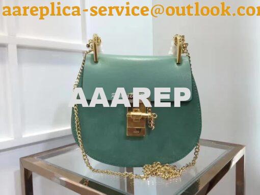 Replica Chloe Drew Shoulder bag Smooth and Suede Calfskin Mint Green 3