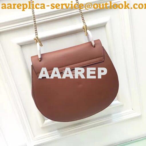 Replica Chloe Drew Shoulder bag Smooth and Suede Calfskin Brown n Gree