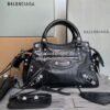 Replica Balenciaga Neo Cagole XS Handbag in Metallic Silver Arena Lamb 14