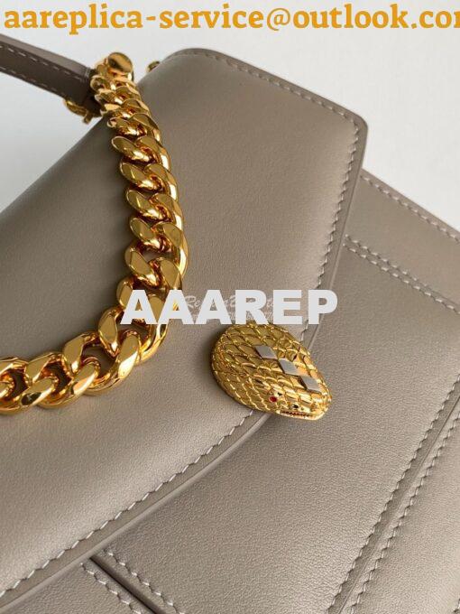 Replica Bvlgari Serpenti Forever  Small Maxi Chain Top-handle Bag In G 5