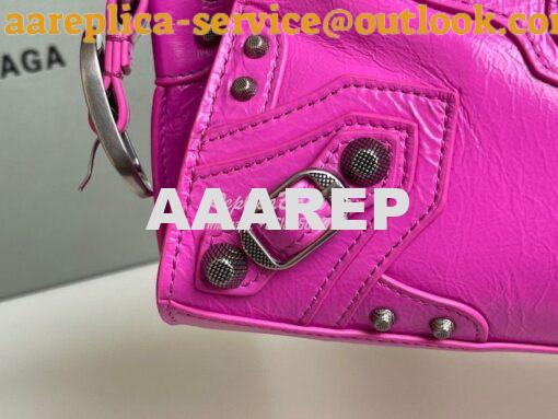 Replica Balenciaga Neo Cagole XS Handbag in Rose Purple Arena Lambskin 9