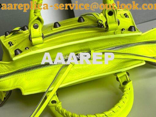 Replica Balenciaga Neo Cagole XS Handbag in Neon Yellow Arena Lambskin 6