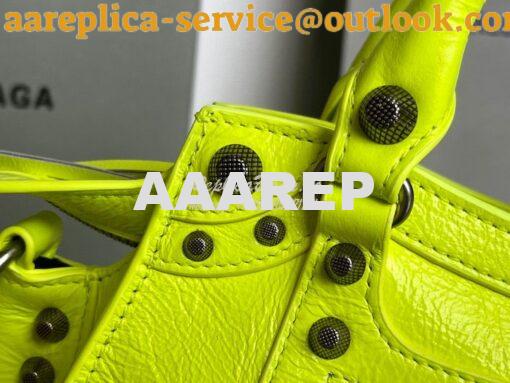 Replica Balenciaga Neo Cagole XS Handbag in Neon Yellow Arena Lambskin 8