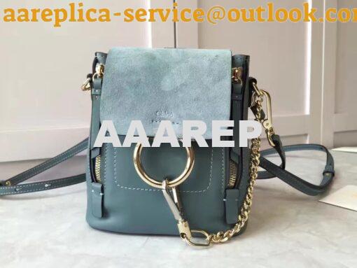 Replica Chloe Faye Backpack ocean 4