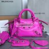 Replica Balenciaga Neo Cagole XS Handbag in Black Arena Lambskin 70094 11