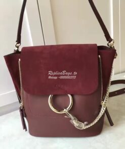 Replica Chloe Faye Backpack Wine 2