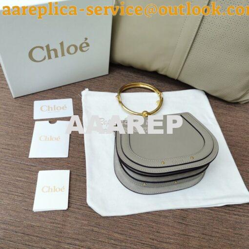 Replica Chloe Nile Bracelet Bag Grey 6