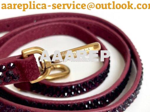 Replica Balenciaga Hourglass Top Handle Bag in Burgundy Suede Calfskin 11