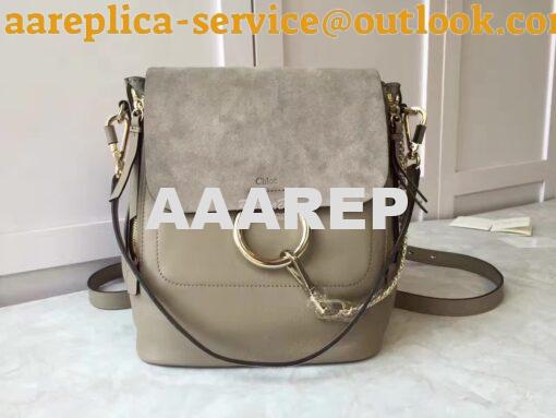 Replica Chloe Faye Backpack Grey 2