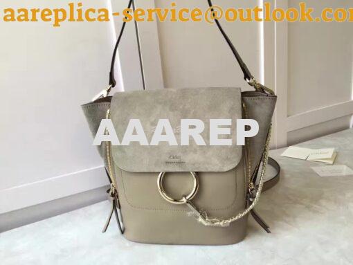 Replica Chloe Faye Backpack Grey 3