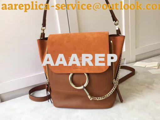 Replica Chloe Faye Backpack Tan 3