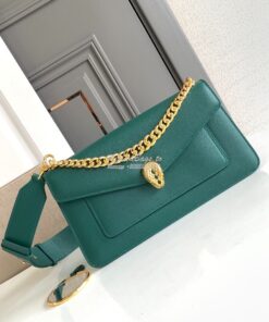 Replica Bvlgari Serpenti East-west Maxi Chain Medium Shoulder Bag Grai