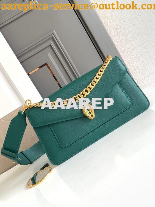 Replica Bvlgari Serpenti East-west Maxi Chain Medium Shoulder Bag Grai