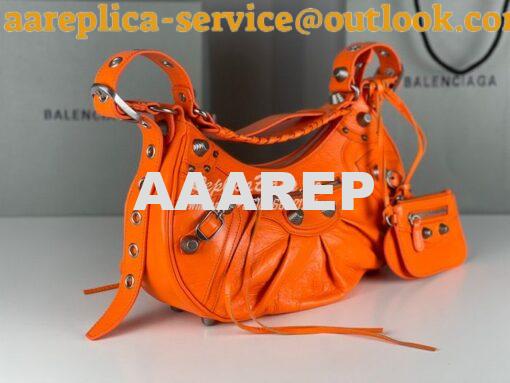 Replica Balenciaga Le Cagole XS S Shoulder Bag in Lambskin Orange 6713 6