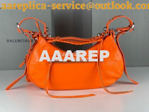 Replica Balenciaga Le Cagole XS S Shoulder Bag in Lambskin Orange 6713 7