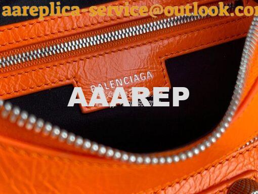 Replica Balenciaga Le Cagole XS S Shoulder Bag in Lambskin Orange 6713 10