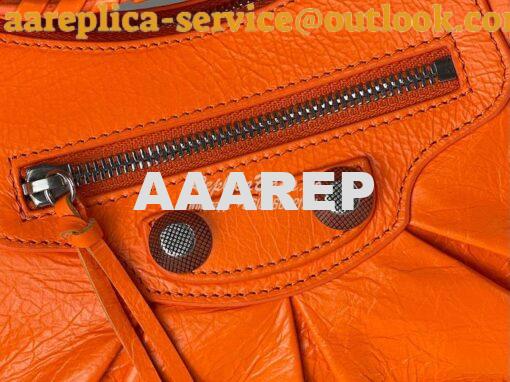 Replica Balenciaga Le Cagole XS S Shoulder Bag in Lambskin Orange 6713 12