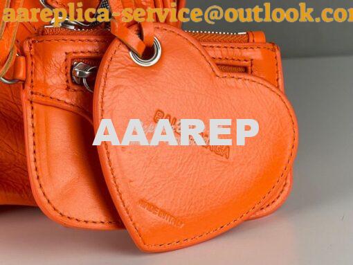 Replica Balenciaga Le Cagole XS S Shoulder Bag in Lambskin Orange 6713 13