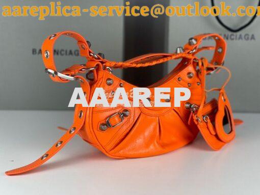 Replica Balenciaga Le Cagole XS S Shoulder Bag in Lambskin Orange 6713 18