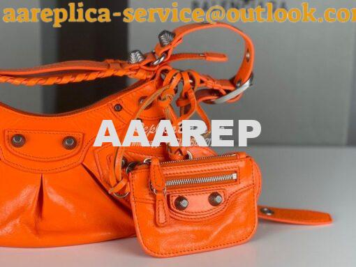 Replica Balenciaga Le Cagole XS S Shoulder Bag in Lambskin Orange 6713 19