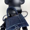 Replica Balenciaga Hourglass Top Handle Bag in Onyx Suede Calfskin wit 17