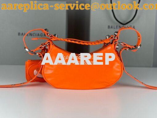 Replica Balenciaga Le Cagole XS S Shoulder Bag in Lambskin Orange 6713 24