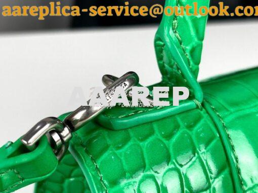 Replica Balenciaga Hourglass Top Handle Bag In Shiny Crocodile Embosse 13