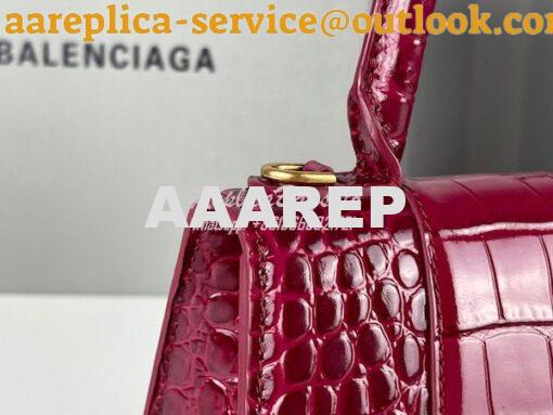 Replica Balenciaga Hourglass Top Handle Bag In Shiny Crocodile Embosse 11