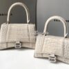 Replica Balenciaga Hourglass XS S Top Handle Handbag In Calfskin Croco 18